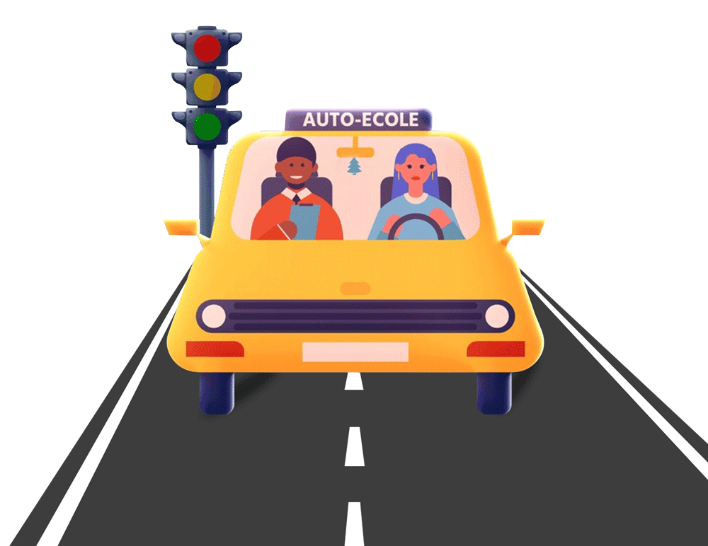 Driving school car